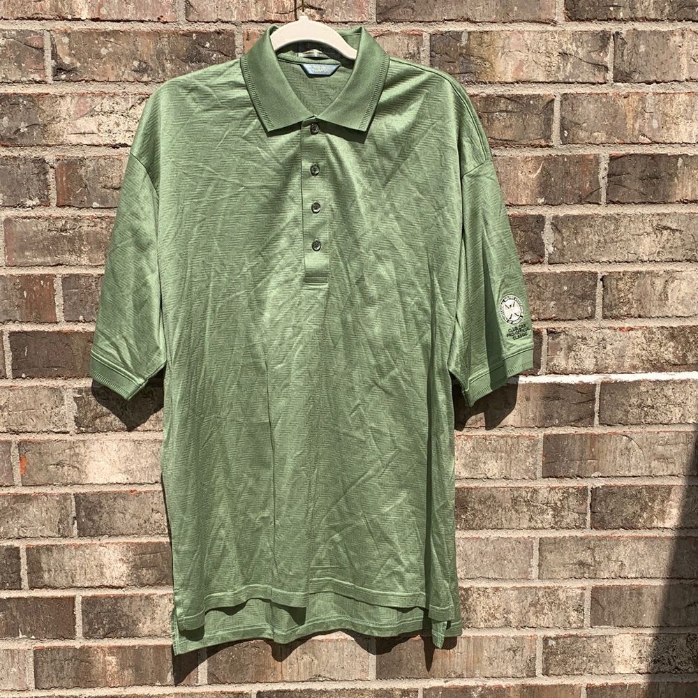 Take 50% OFF- Descente Men's Green Golf Polo Shirt, Size-L